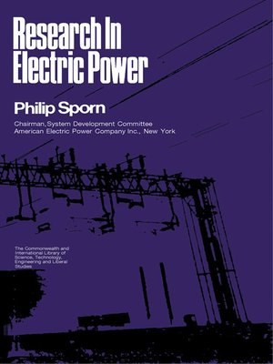 cover image of Research in Electric Power